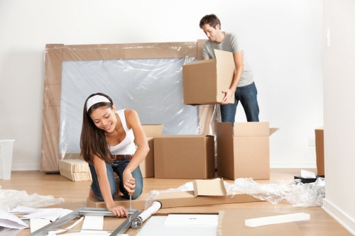 Office removals planning in Canary Wharf business district