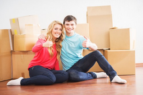 Goods arranged safely inside a self-storage unit